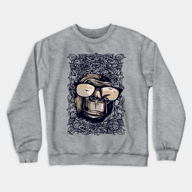 Funky Monkey Crewneck Sweatshirt by eufritz